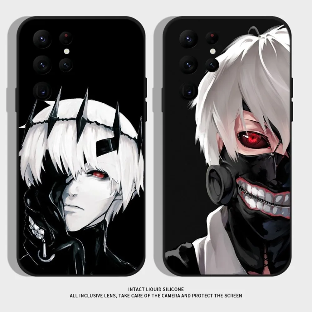 Tokyo Ghoul Kaneki Ken Anime Phone Case For Samsung S24,S22 Ultra,S20,S30 plus,S22 plus,S23,S30 ultra 5G Silicone Cover