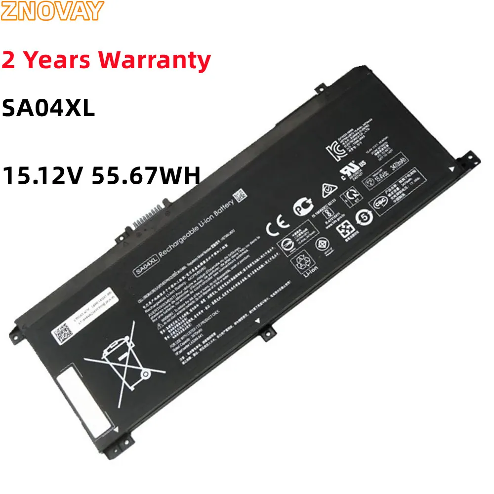 

ZNOVAY SA04XL Battery For HP Envy X360 15-DR 15-DR0010TX Series HSTNN-OB1F HSTNN-OB1G HSTNN-UB7U L43248-541 L43248-AC1 /AC2 New