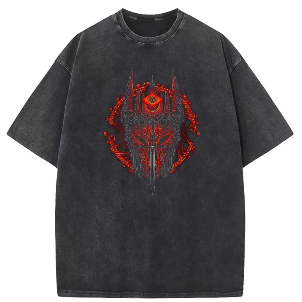 Sauron Men Funny Cotton Washed Tshirt Mother Day Sweatshirts New Long Sleeve Worn-out Snowflake Clothes Cool T Shirt for Men