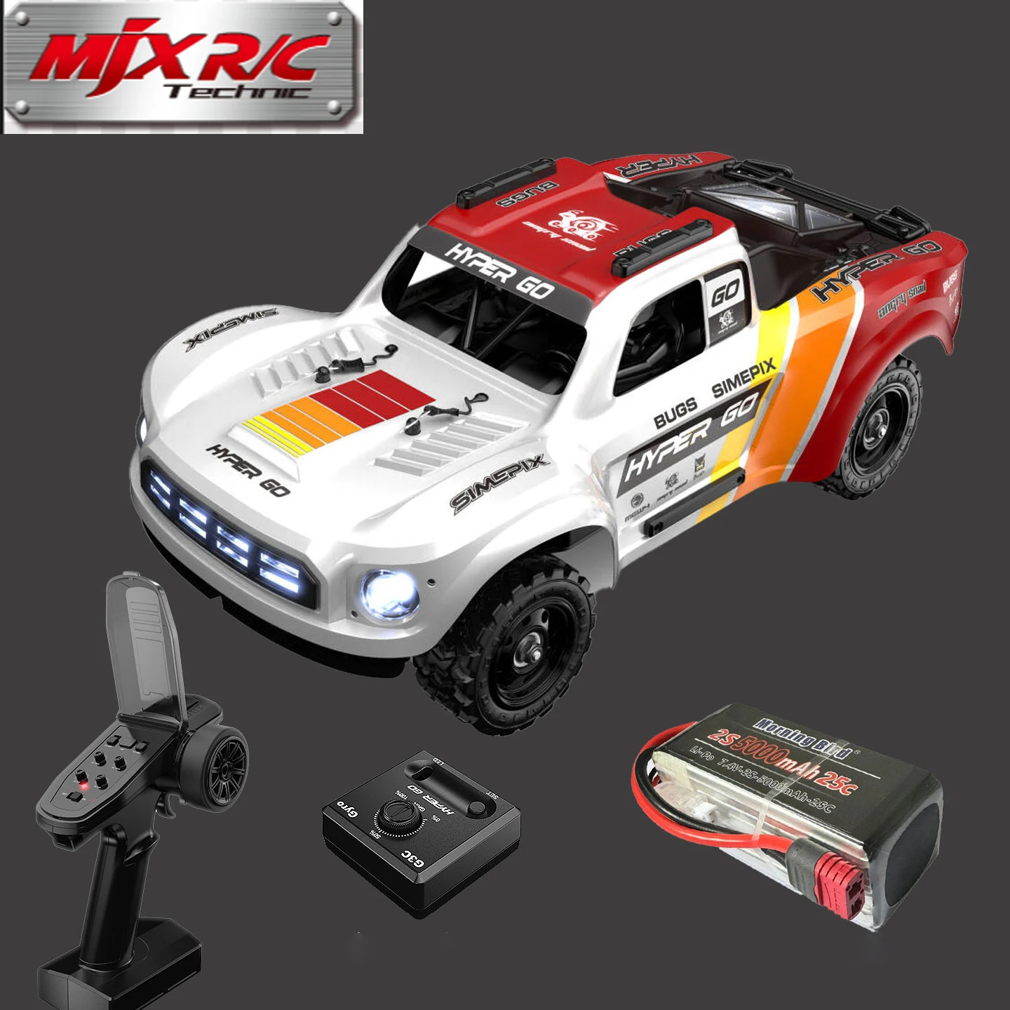 

Mjx 14211 1:14 Rc Car Brushless Motor 45a Independent Electric Adjustment 70km/H Metal Gear Metal Base Plate Upgrade Toy Gift