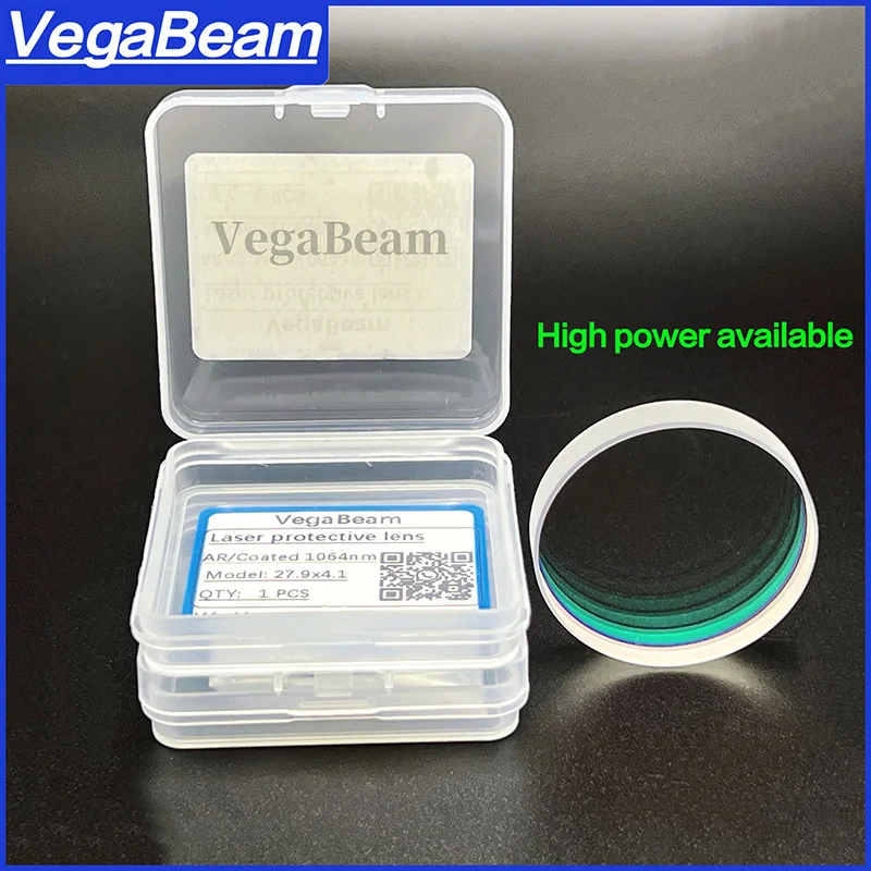 50PCS VegaBeam Laser Protective Windows Lens 18x2 25.4x4 27.9x4.1 30x5 34x5 37x7 1064nm Optical Lens for Laser Cutting Head Lens