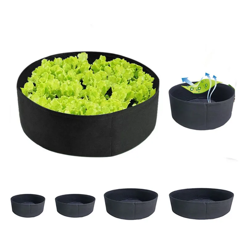 

Fabric Raised Garden Bed Round Planting Container Grow Bags Breathable Planter Pot for Plants Nursery Pot DIY Garden Tools B1