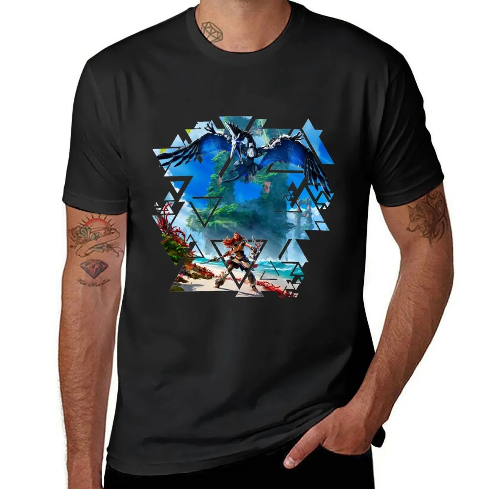 Horizon forbidden west Zero Dawn T-Shirt funnys summer clothes mens graphic t-shirts funny