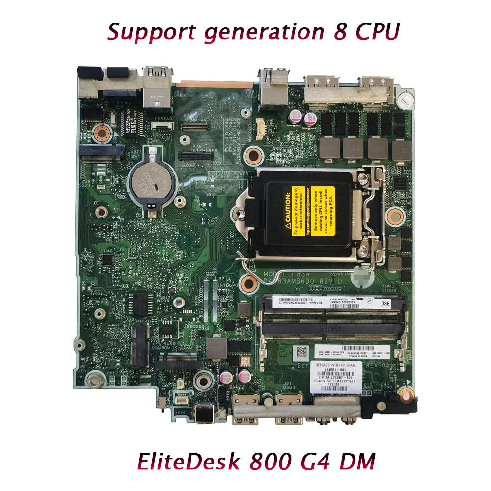 Original Desktop Motherboard For HP EliteDesk 800 G4 DM DA0F83MB6A0 L19394-001 Good Quality