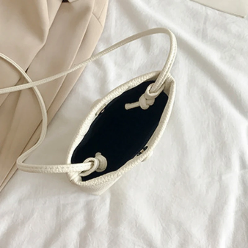 Summer Ladies Crossbody Bag Fashion Simple Mini Bucket Bag Solid Colour Female Phone Handlbag New Ladies Cross Bag