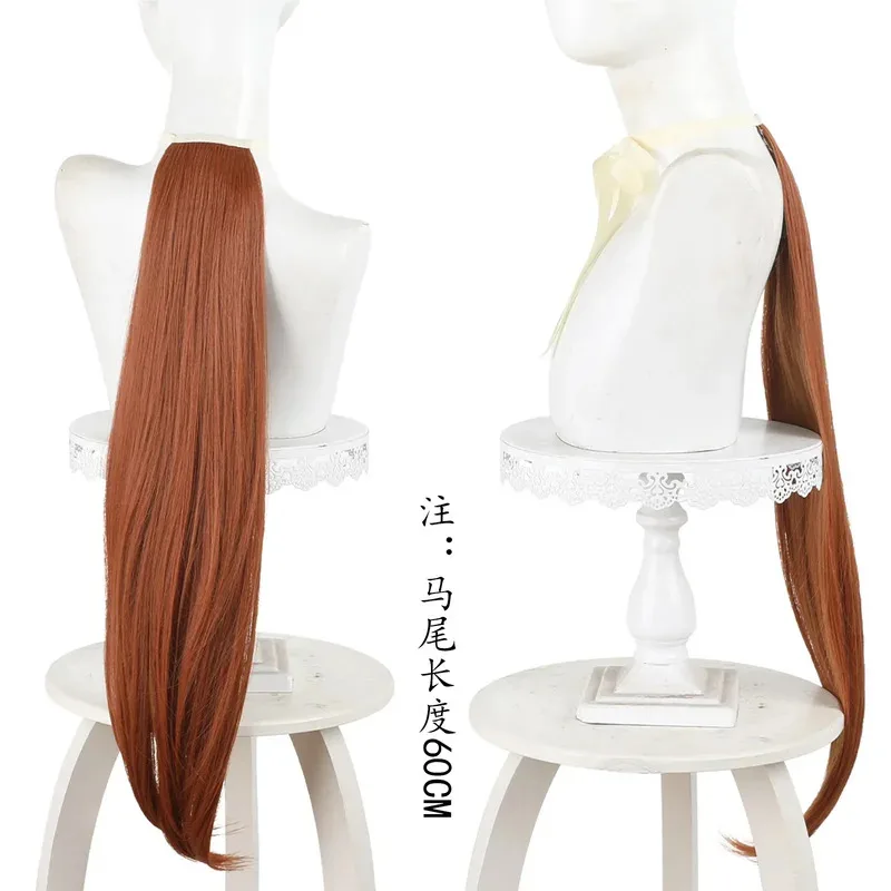 CyAnime Uma Musume Pretty Derby Cosplay peluca Cenicienta gris color castaño pelo peluca para fiesta de Halloween