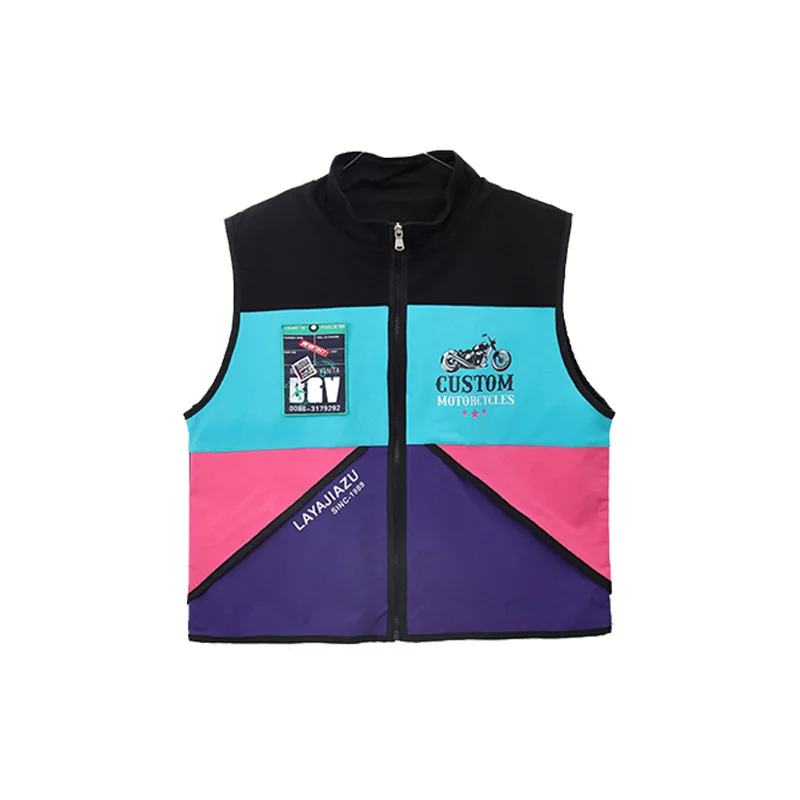 Gilet de danse de rue pour garçons et filles, veste patchwork, t-shirts avec lettres, pantalon jean, olympiques de jazz de performance, hip-hop adt