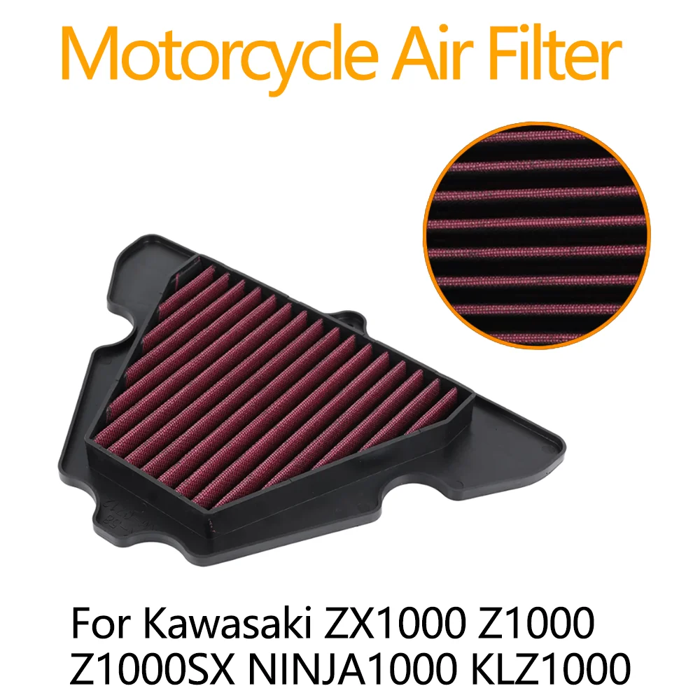

For Kawasaki ZX1000 ZX 1000 Z 1000 1000SX NINJA1000 KLZ 1000 VERSYS 2017 2018 2019 Motorcycle Parts Air Filter Intake cleaner
