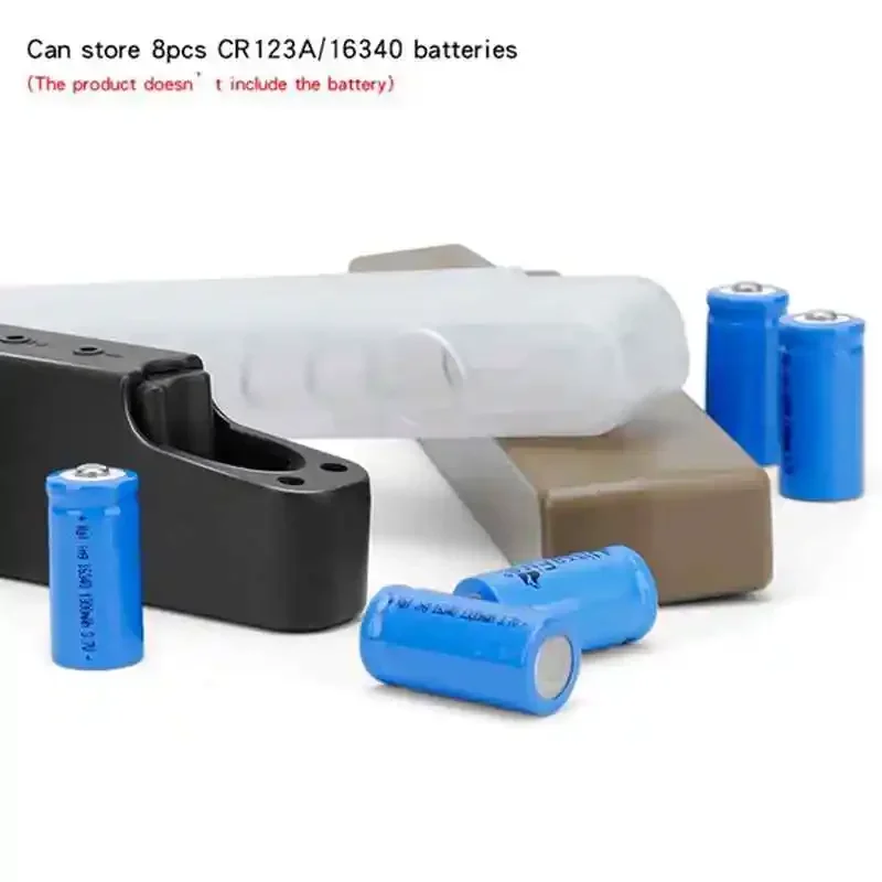 New 22x4.5CM Battery Storage Box Dust-proof Anti-explosion Protector Case For 8PCS CR123A 16340 Batteries