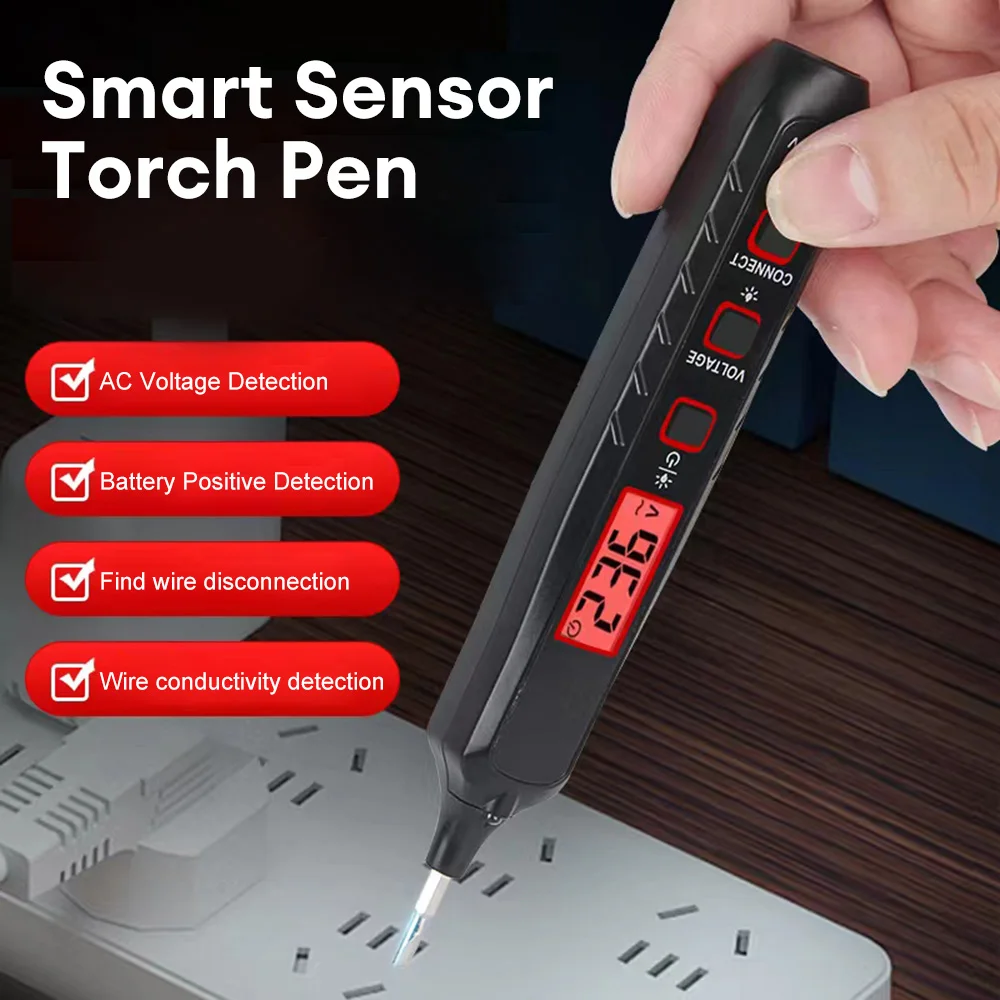 Digital Smart Pen tipo Multímetro Testador de Tensão Voltímetro Ncv Disjuntor Localizadores Auto Ranging Ac12300v Jl01