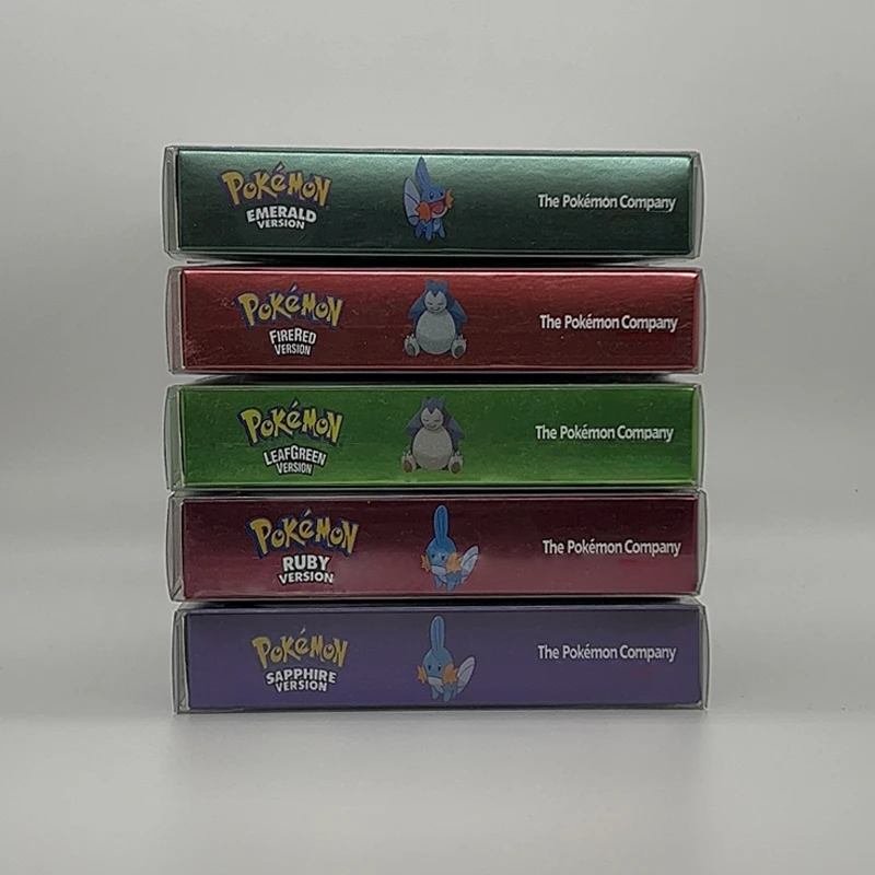 Pokemon Series Emerald FireRed Leafgreen Ruby Sapphire 5 Versions GBA Game in Box for 32 Bit Video Game Cartridge No Manual