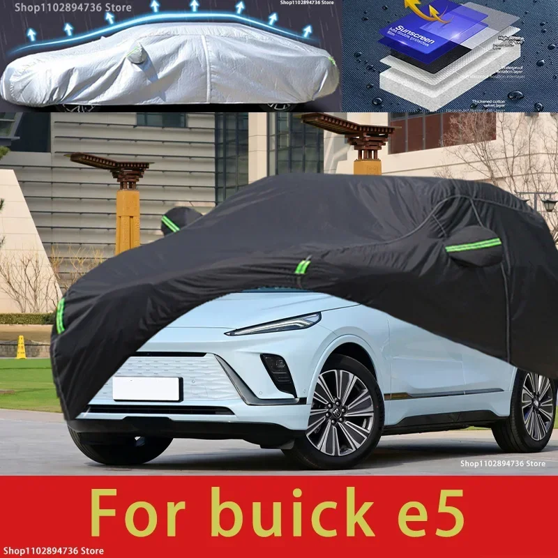 

For buick e5 fit Outdoor Protection Full Car Covers Snow Cover Sunshade Waterproof Dustproof Exterior black car cover