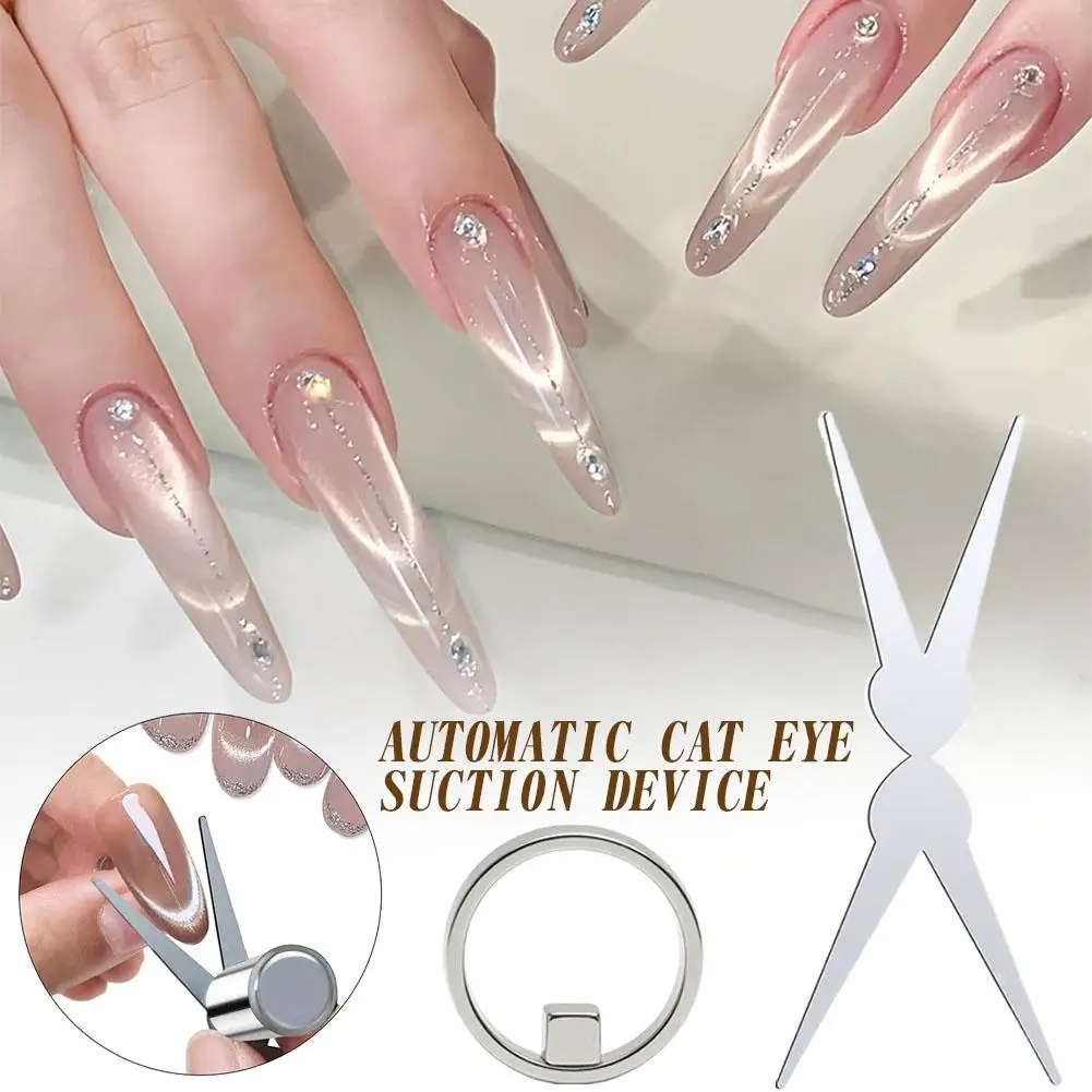 Automatic Cat Eye Magnet Ring with Strong Magnetic Force for Wide-Angle Cat Eye and Powerful Iron Attraction Tool