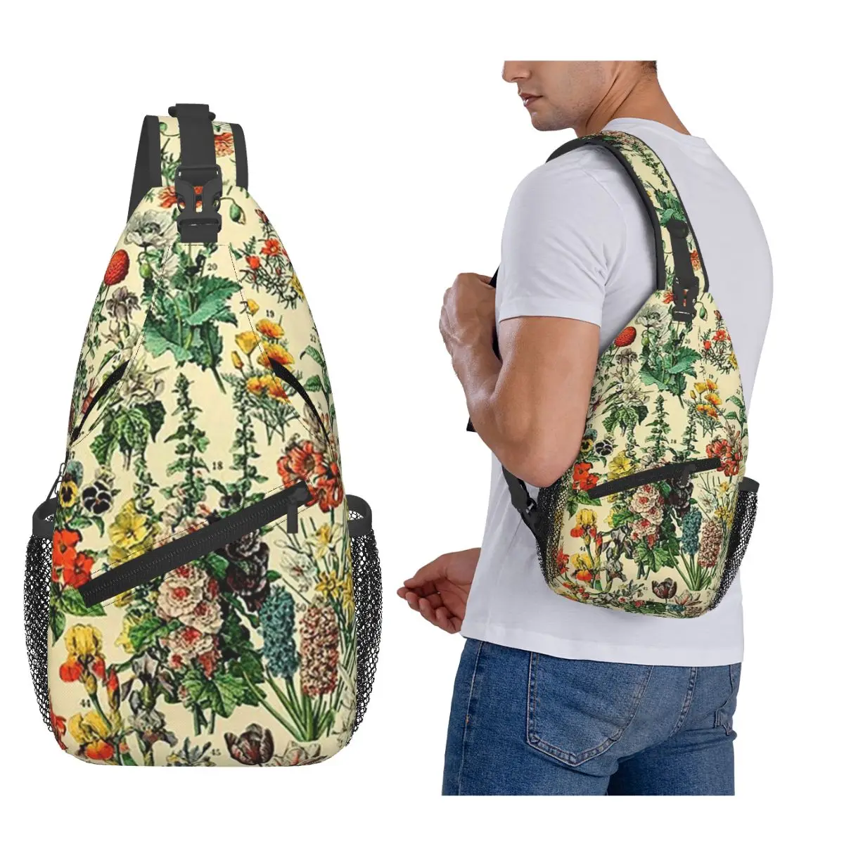 

Типы цветов, нагрудная сумка Adolphe Millot, мужской рюкзак через плечо, нагрудная сумка, дорожный походный рюкзак, сумка на плечо