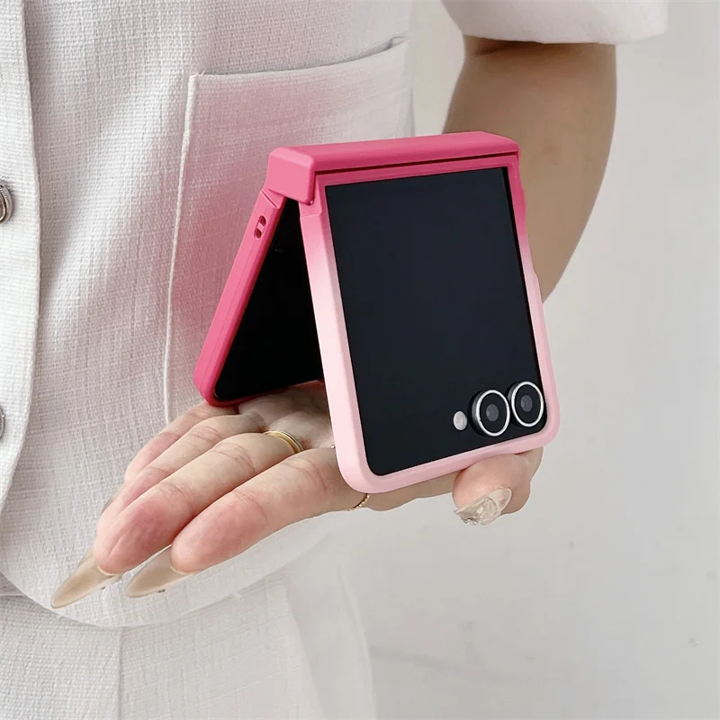 Simple Solid Color Silicone Phone Case For Samsung Galaxy Z Flip 7 6 5 4 3 Flip4 Flip5 Flip6 Flip7 Cases with Hinge Cute Funda