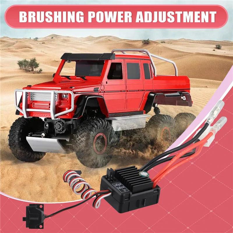 YSUN-2X RC 1060 Geborsteld ESC 60A 2-3 S Lipo Waterdichte Elektrische Snelheidsregelaar Voor RC Auto Vrachtwagen boot Axiale/Traxxas/Tamiya