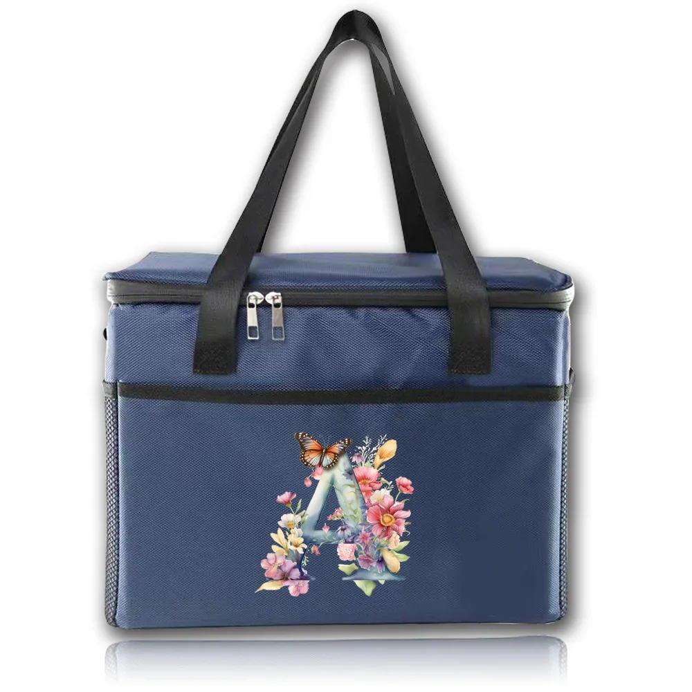 Organizer Handbag Cooler Bag Waterproof Box Portable Hygiene-Friendly Food Storage Bags for Men and Women Butterfly Letter Print