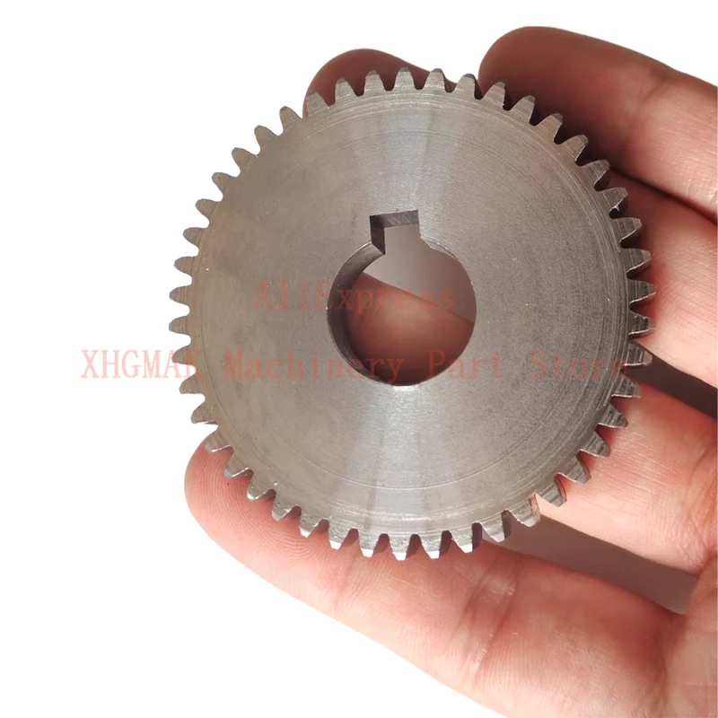 Flat 45 steel 1.25 mod 46 teeth gear pin hard carbon metal standard external spur gear 1.25mod 46teeth