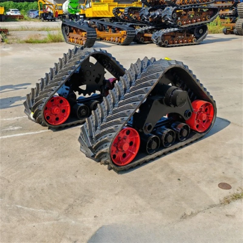 Agricultural machinery modified crawler chassis, triangular crawler chassis production, suitable for harvesters and tractors