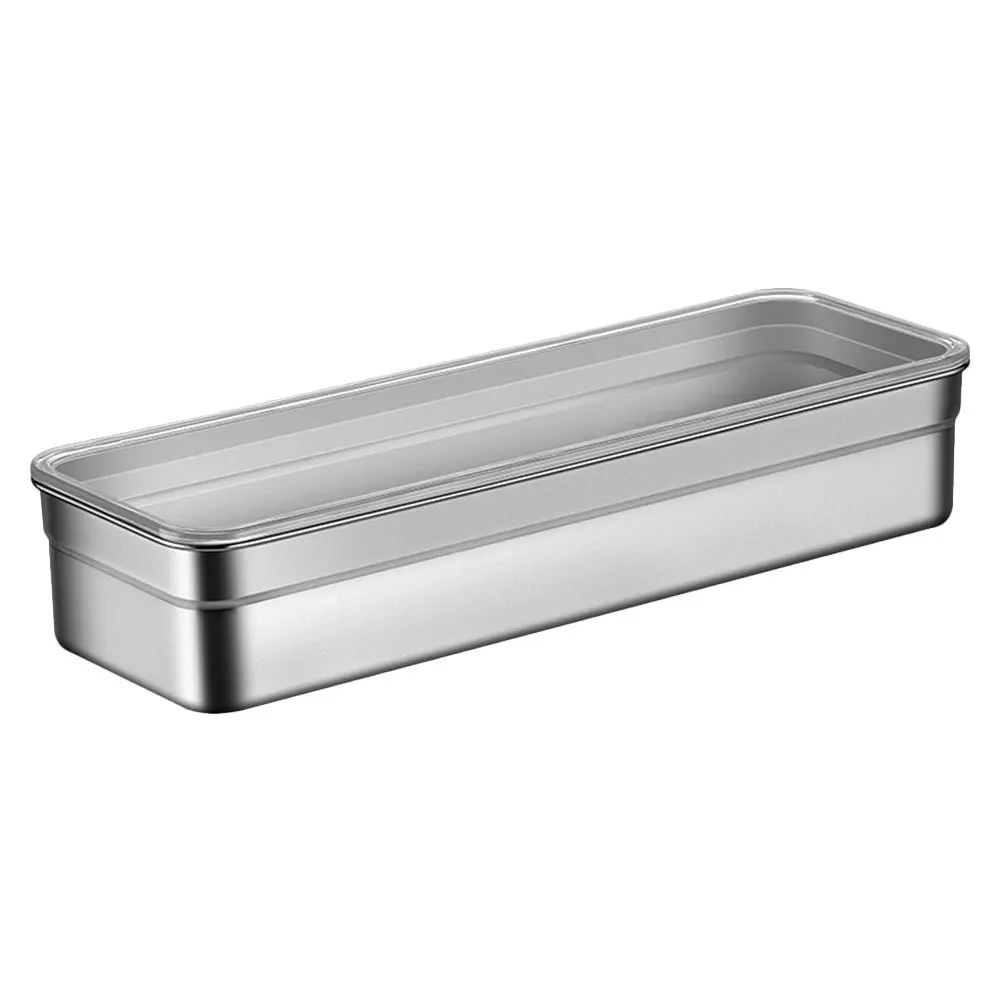 

1Set Chopsticks Box Stainless Steel Modern Design Cutlery Holder for Drawer Easy Access Tableware Storage Basket Metal Utensil