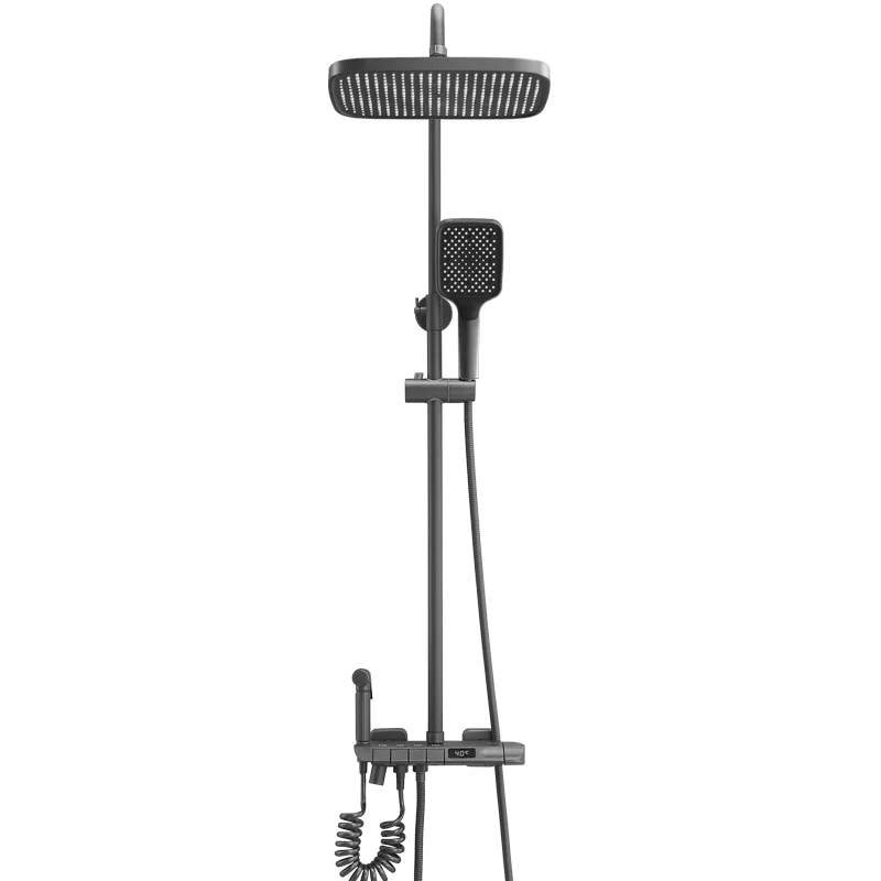 

Термостатический душевой набор, кнопка фортепиано, бытовая ванная комната, ванная комната с тропическим душем, полный смеситель для ванны под давлением