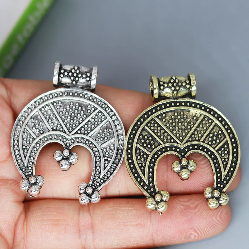 3pcs/Lot Slavic Crescent Lunnitsa Charm Retro Pendant for DIY Necklace Earrings Jewelry Making Handmade Material