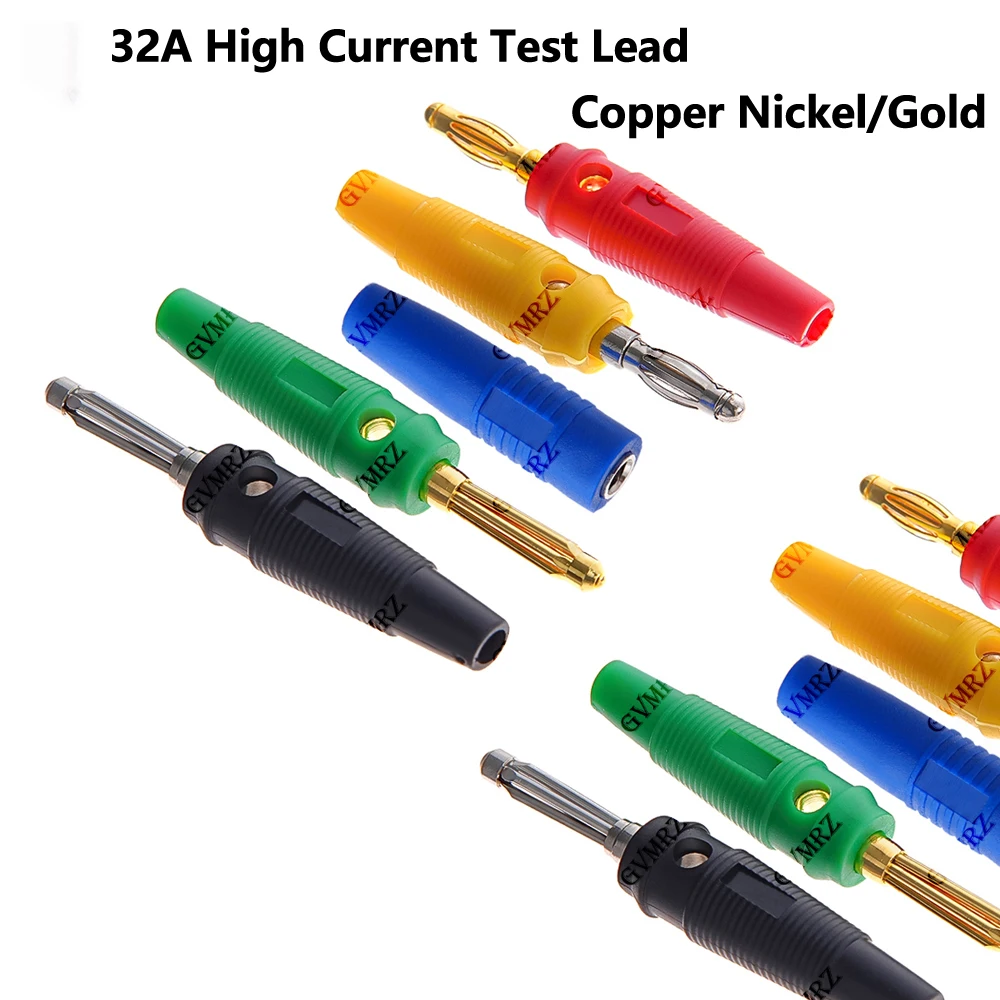 5PCS 32A High Current Test Lead Copper Nickel/Gold Plated Binding Post 4mm Banana Plug Connector Jack Audio Speaker Terminal