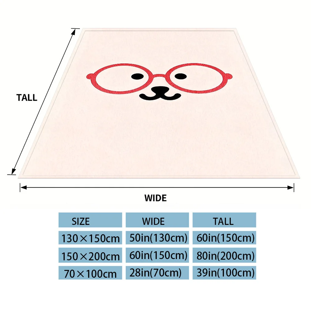 Red Frame Puppy Face Four Season Flannel Blanket, Soft Plush Skin Friendly Sofa Blanket, A Great Gift Item