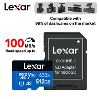 Original Lexar TF Memory Card 633x 32GB 64GB 128GB 256GB SDHC A1 V10 High Speed Micro SD Card SDXC V30 U3 Flash Storage Card