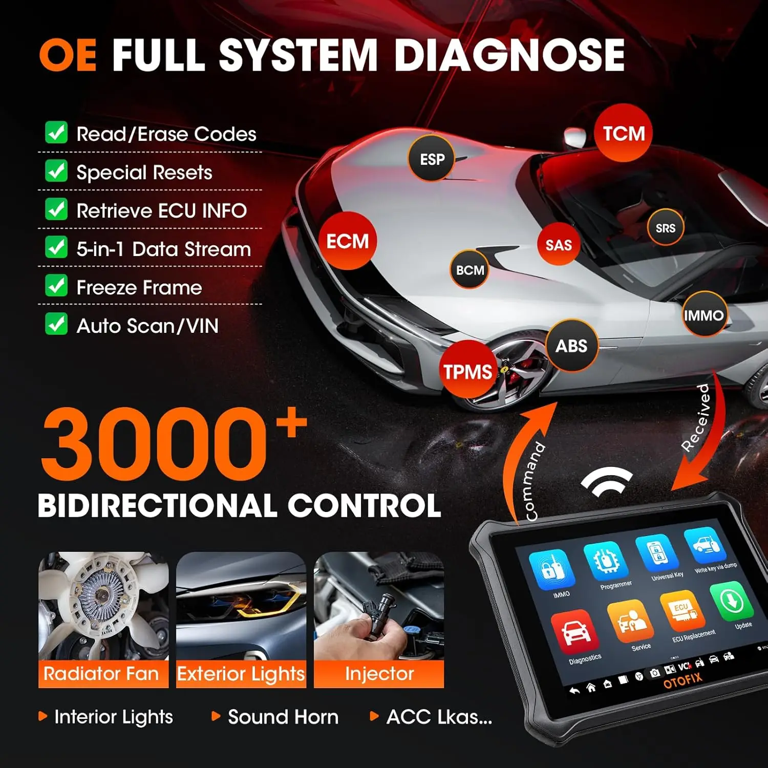 Picture 5: OTOFIX IM1 Car Key FOB Programming Tool Auto Key Programmer IMMO Function Key Tool All System Diagnostic Scan Tool 2 Year Update