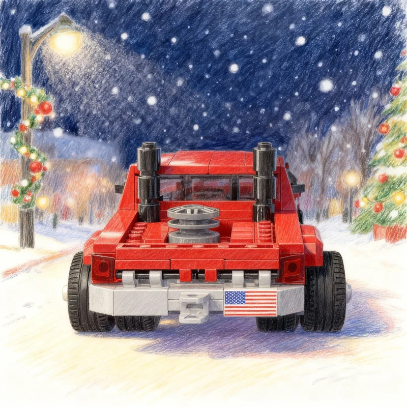 

177 деталей MOC: Модели автомобилей Ram первого поколения, конструктор, архитектурные блоки, креативные рождественские подарки, развивающие игрушки, строительные кирпичики