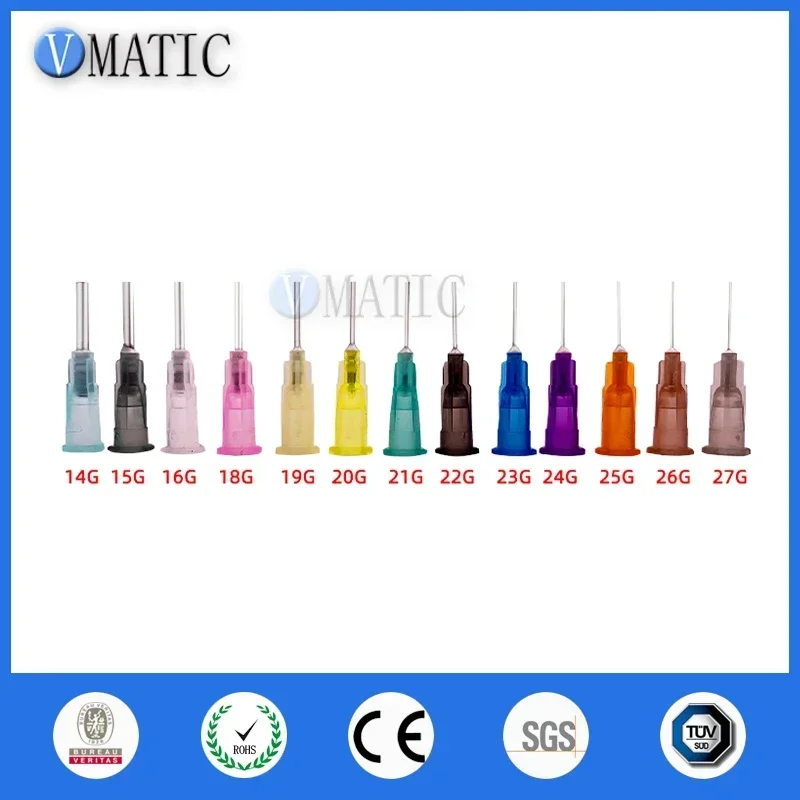 High Quality 100Pcs/lot 15G Liquid Dispenser Dispensing Syringe Syringes Blunt Bayonet Needles Tip Grey Color 1/2 Inch Length