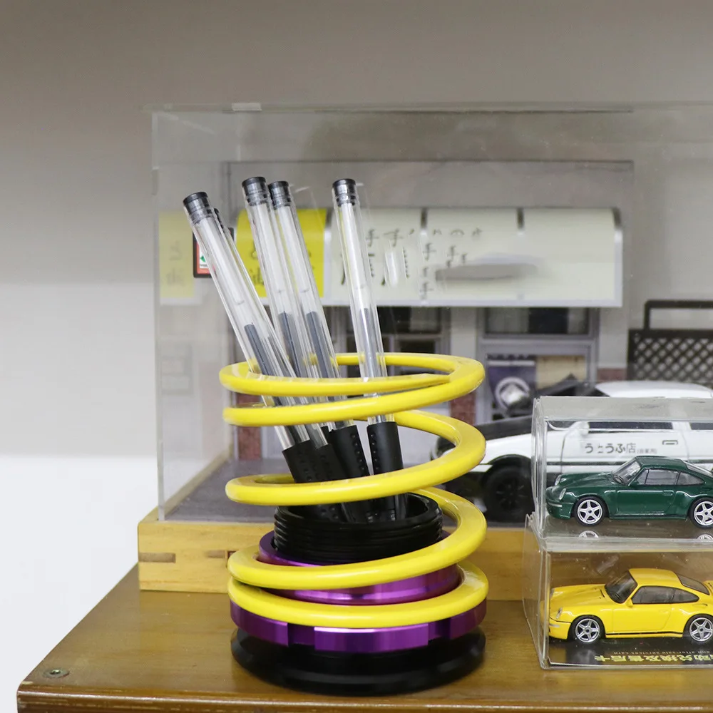 KW style shock absorber pen holder, adjustable spring pen holder, office decoration, car modification surrounding culture