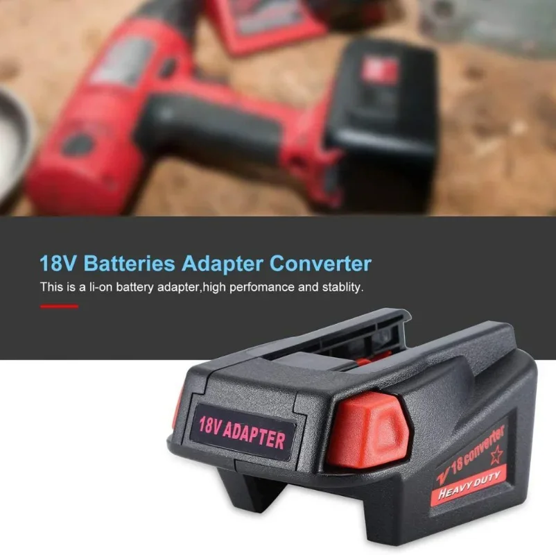 

For Milwaukee 18V Li-ion Battery V18 48-11-1830 Adapter Converter V18 with USB Port Charging