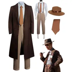 J Robert OppenHeimer Cosplay Uniform 2023 Movie Physicist Adult Men Costume Fantasia Role Play Outfit Halloween Disguise Suit