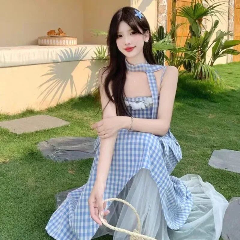 

Plaid 2 Pieces Skirt Sets for Women Vintage Summer Fashion 2025 Festival New Matching Jacket Y2k Clothes Stylish Woman Outfit
