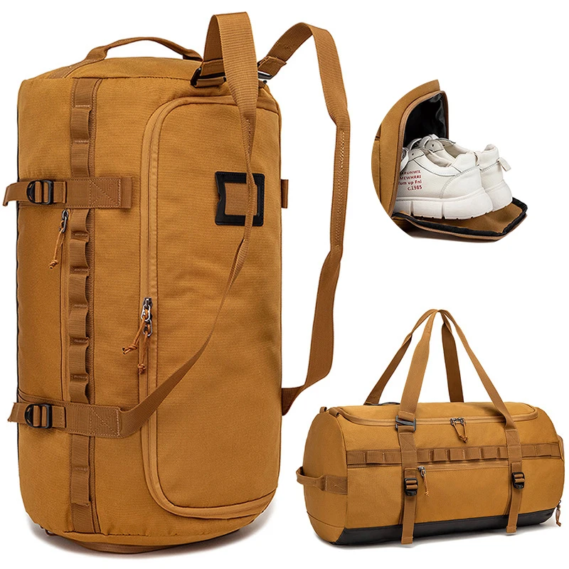 Men Large Travel Handbag Multifunctional Bag With Shoes Pocket Business Trip Luggage Storage Carry On Tote Duffle Backpack Male