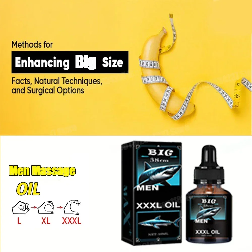 Men's Natural Enlarger Oil Stay Hard Big Thick Growth Faster Enhancement