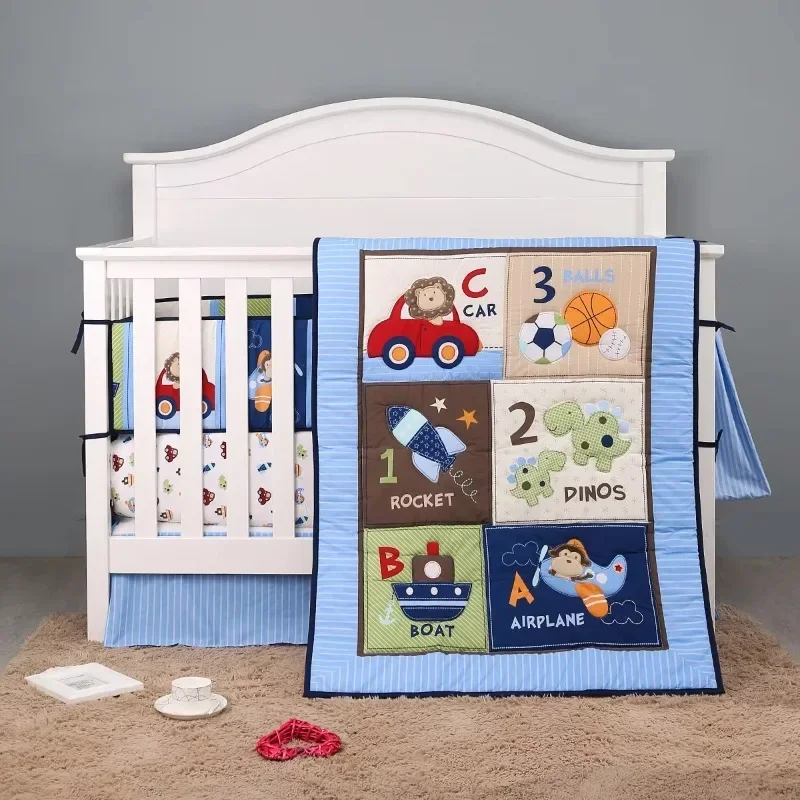 Baby and newborn baby bedding set Children's bedding Skirt Sheet four-piece set
