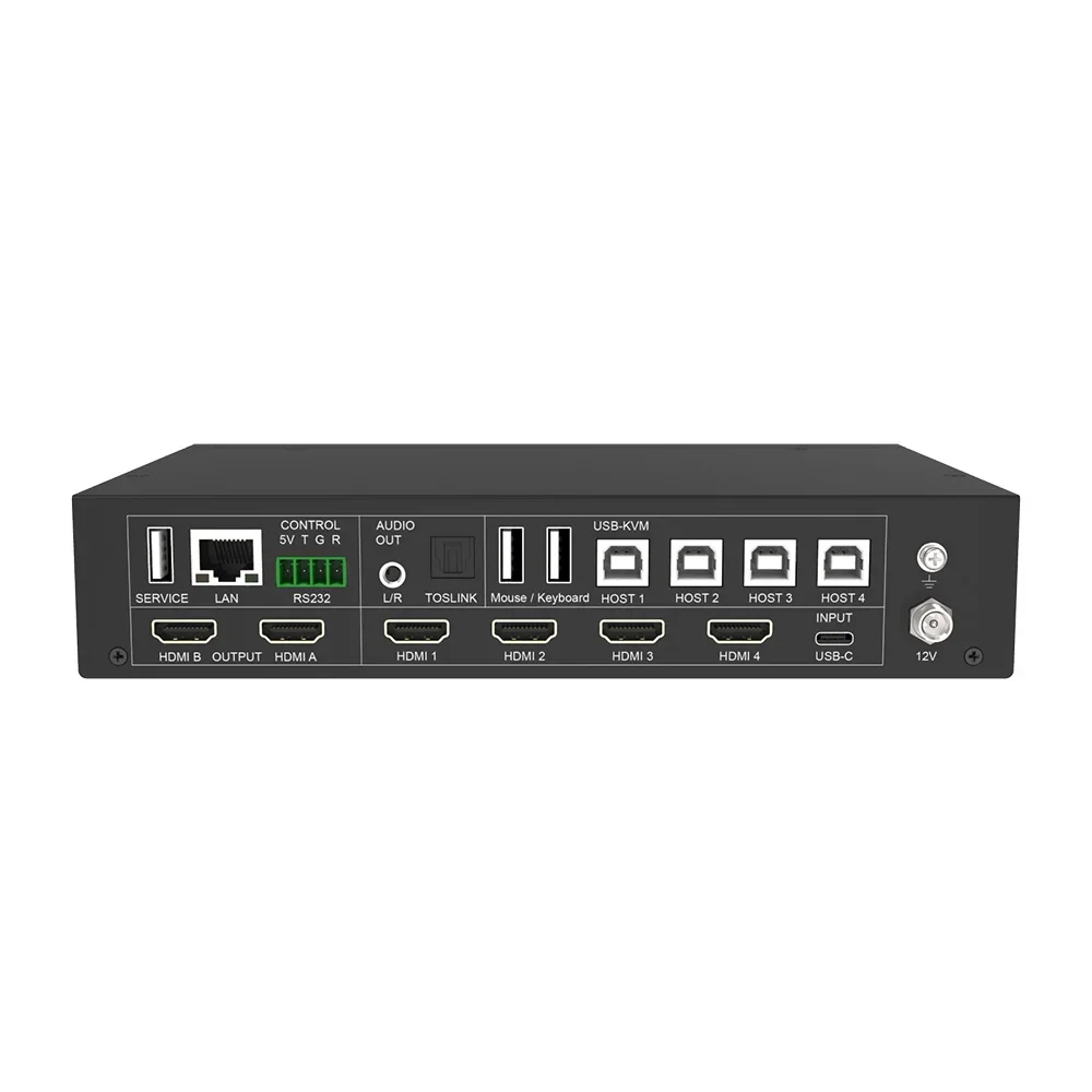 

In stock5x1 Seamless UHD Video Switcher With Multiview and KVM Control hdmi Switcher 5 in 1out