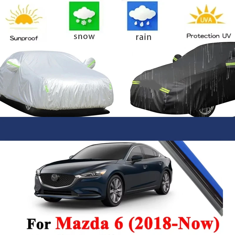 

For Mazda 6 Covers 2018-2026 Full Car Covers Outdoor Sun Anti UV Rain Snow Dust Protection Oxford Cloth Accessories