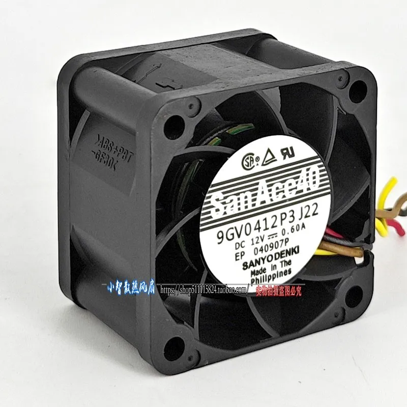 ORIGINAL 9GV0412P3J22 12V 0.60A 4028 40*40*28mm KIPAS PENDINGIN RADIATOR BARU