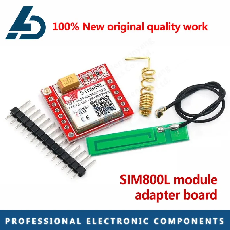 Smallest sim800l GPRS GSM MicroSIM card module core board quad-band Velcro serial port