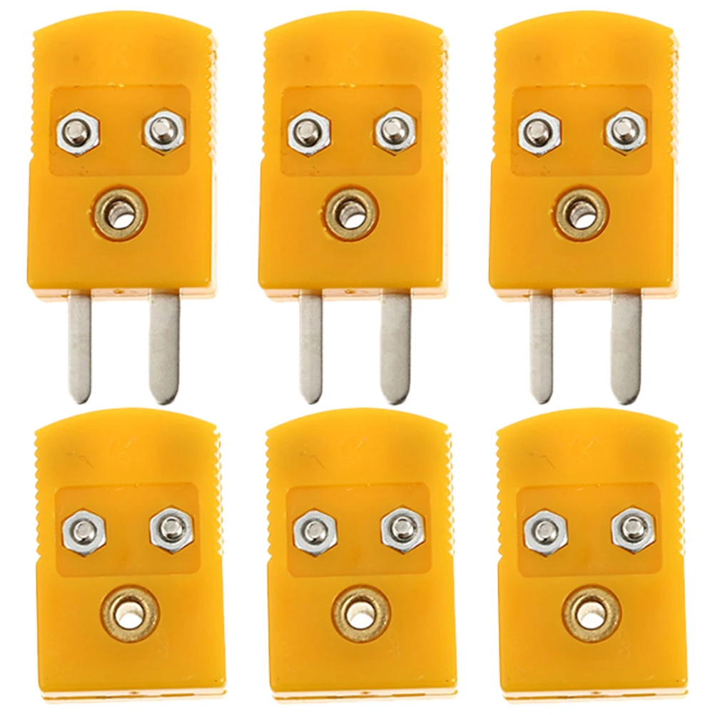 

4 Sets K Type Thermocouple Connector Plugs Sockets Male Female Junction Temperature Measurement Reliable Plastic Long Lasting