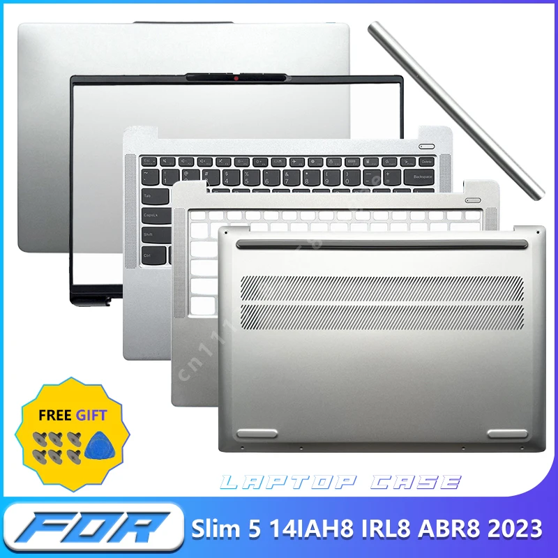 New Laptop Case For IdeaPad Slim 5 14IAH8 14IRL8 14ABR8 2023 LCD Back Cover Front Palmrest Bottom Hinge Touchpad Keyboard