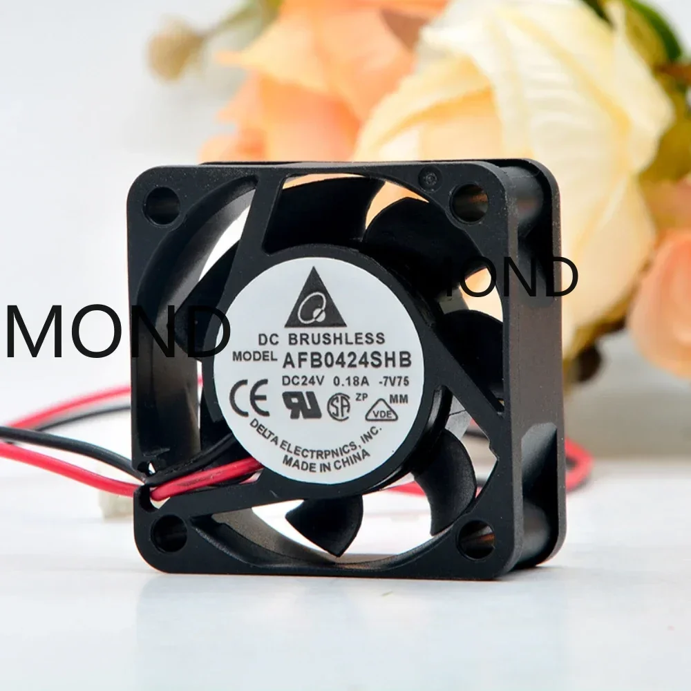 Delta AFB0424SHB DC 24V 0.18A 4015 4cm Silent Dual Ball Inverter Cooling Fan Inverter Small Cooling Fan