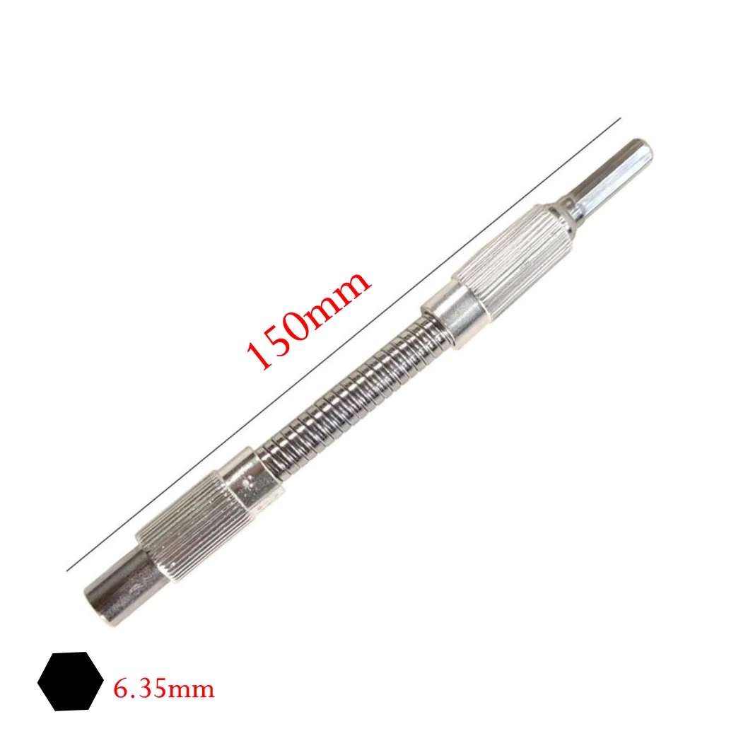 Suporte de broca de extensão, chave de fenda flexível, eixo sextavado, catraca de metal, substituição de 1/4 polegadas, 150 200 300 400mm