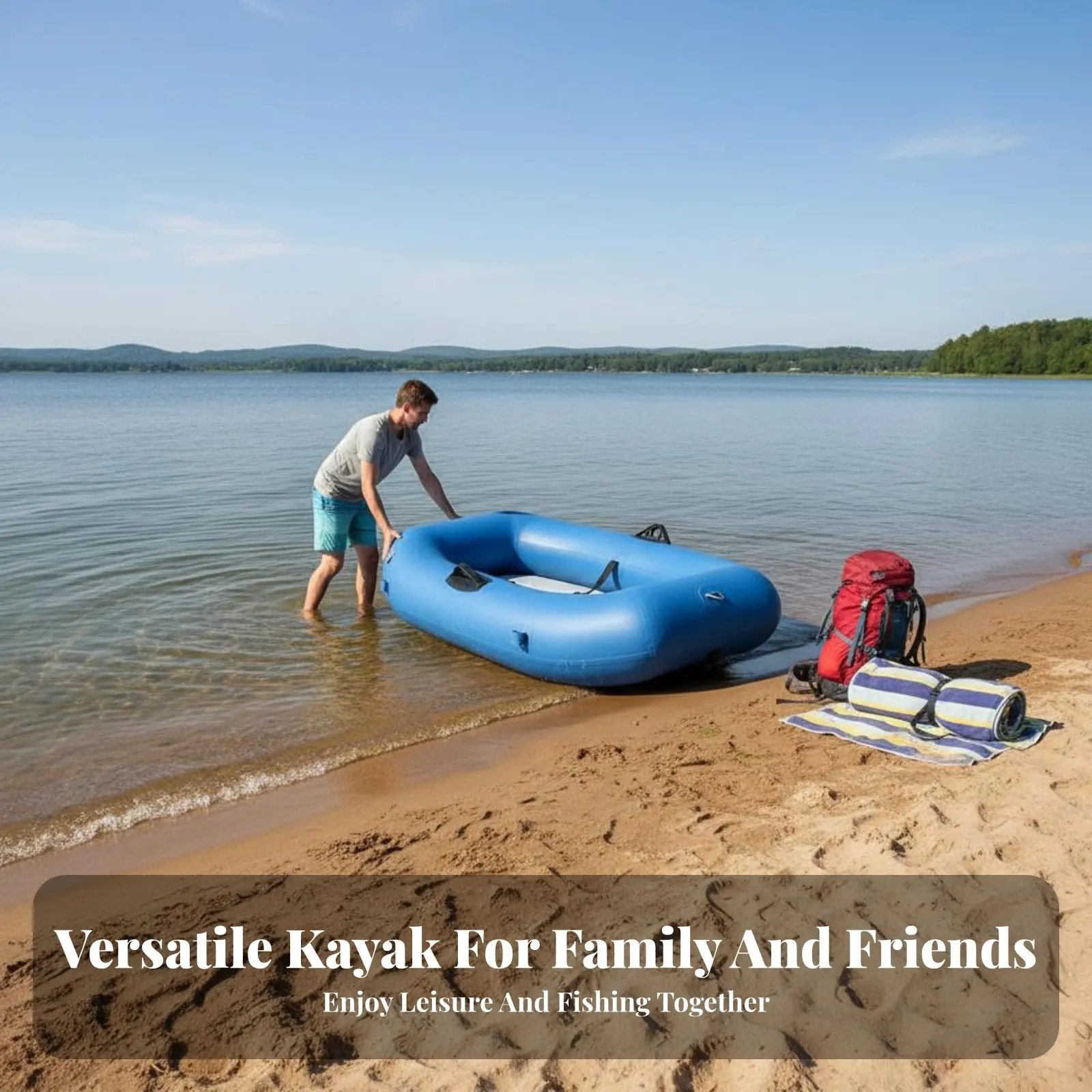 

Individual Inflatable Fishing Raft Wear-Resistant Portable Fishing Raft Inflatable Buoyant Tube Foldable Belly Boat