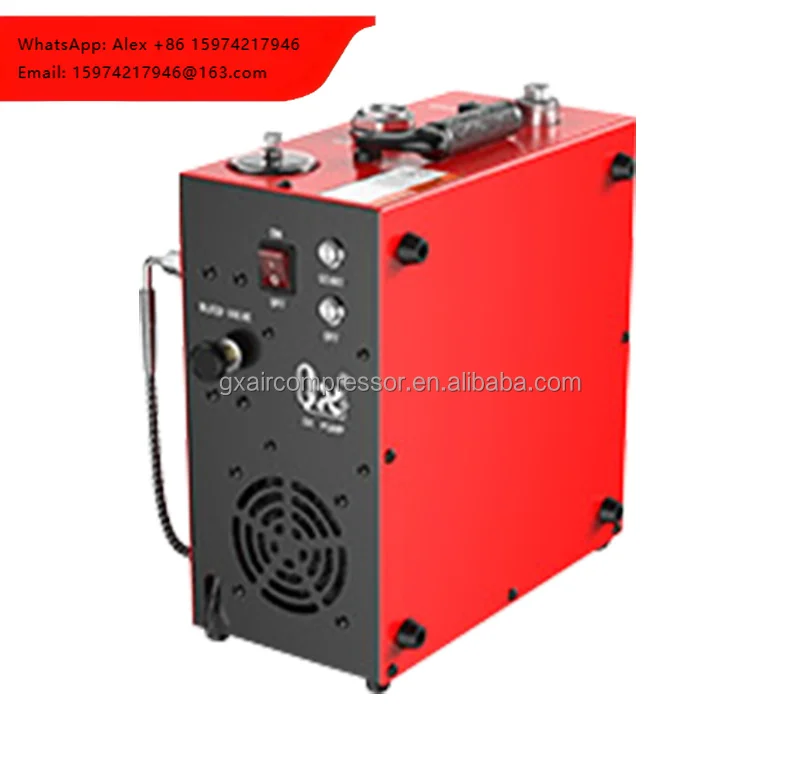 GX-E-CS4 Factory Direct Sales 12V/110V/220V Pcp Air Compressor For Hunting 400bar High Pressure Portable Air Compressor