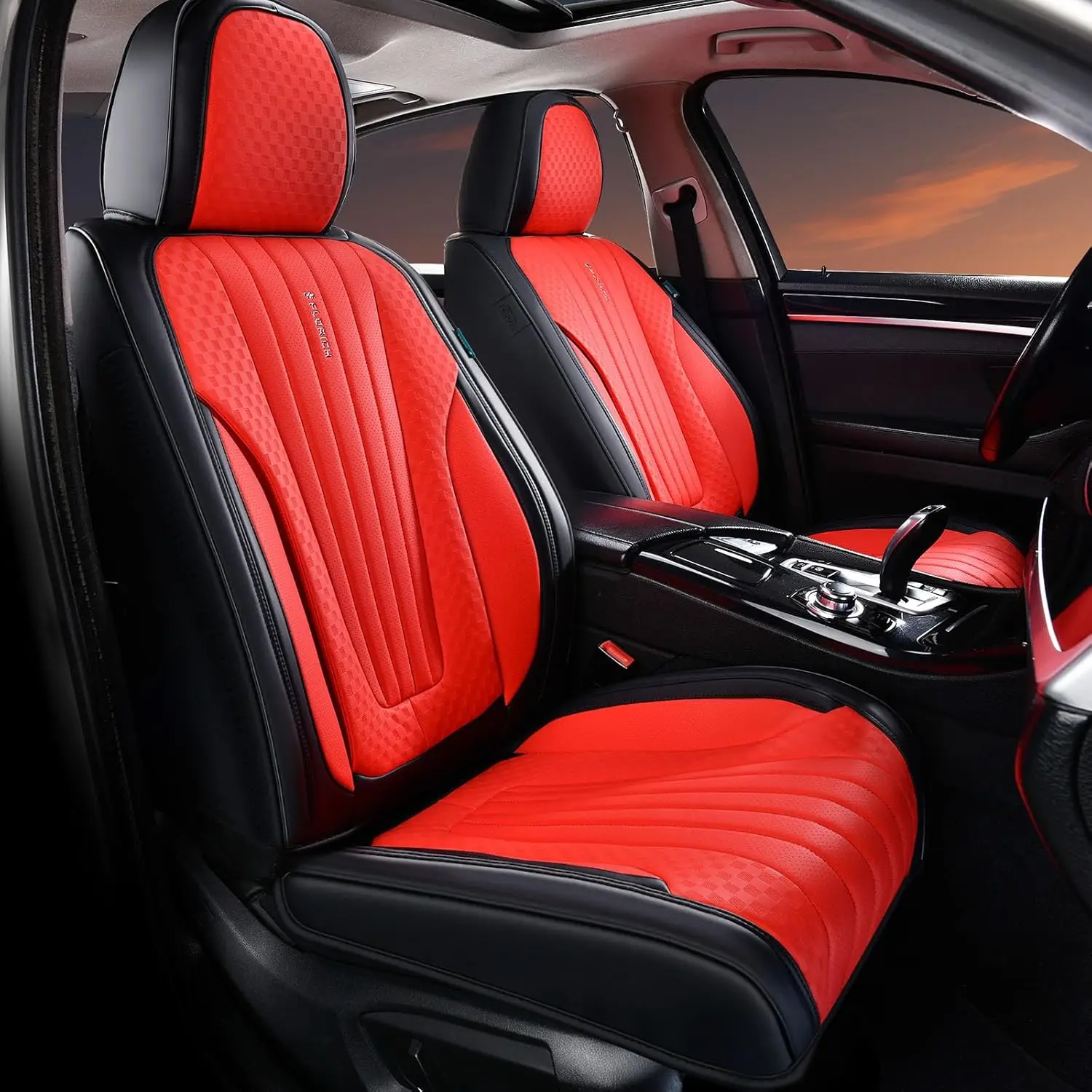 

Car Seat Covers, Premium Leatherette Car Covers Front Seats, Waterproof Leather Protectors, Automotive Protectors